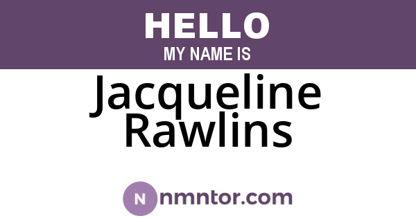 Jacqueline Rawlins