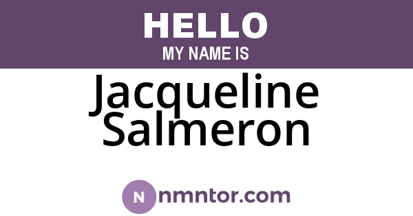 Jacqueline Salmeron