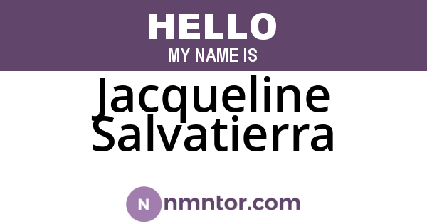Jacqueline Salvatierra