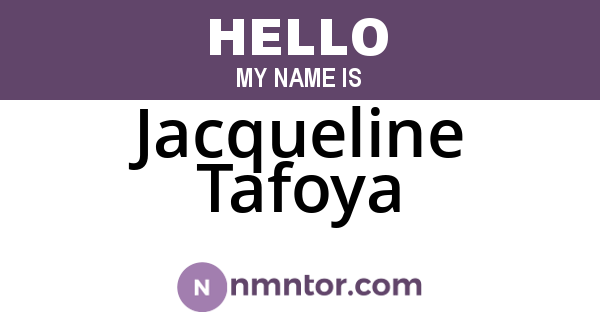 Jacqueline Tafoya