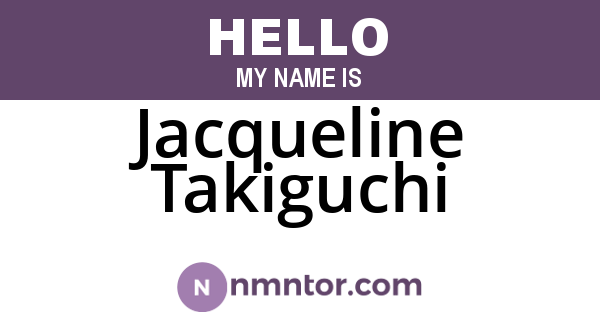 Jacqueline Takiguchi