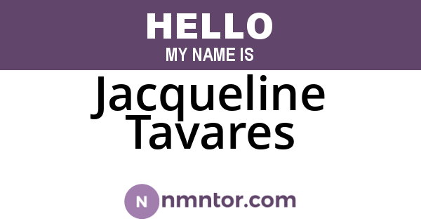 Jacqueline Tavares