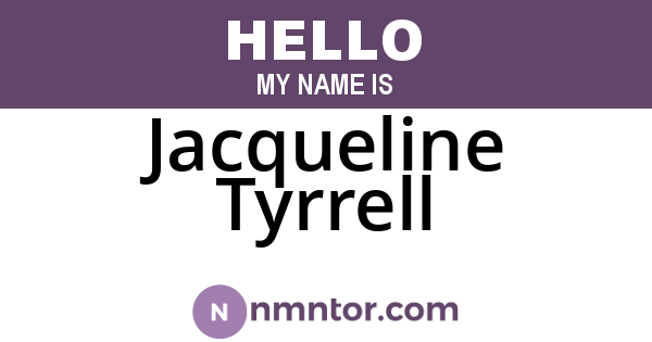 Jacqueline Tyrrell