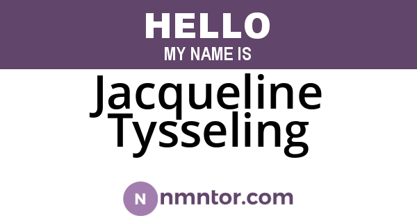 Jacqueline Tysseling
