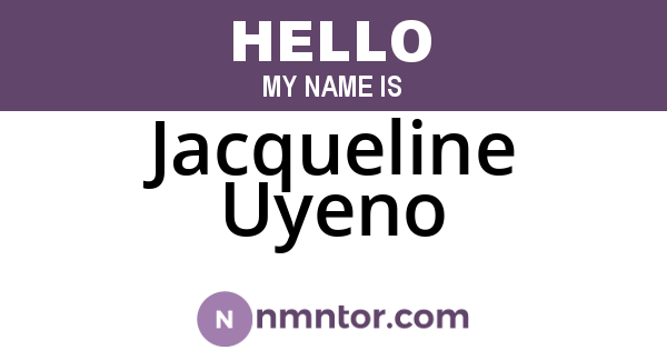 Jacqueline Uyeno