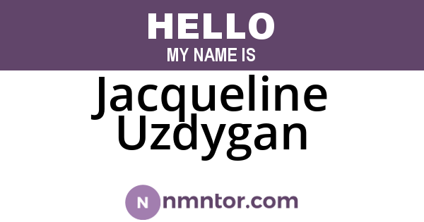 Jacqueline Uzdygan