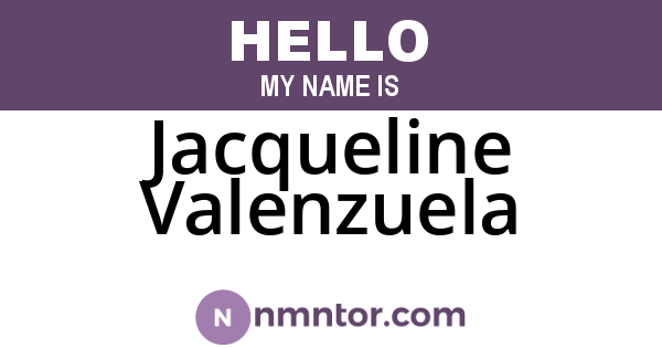 Jacqueline Valenzuela