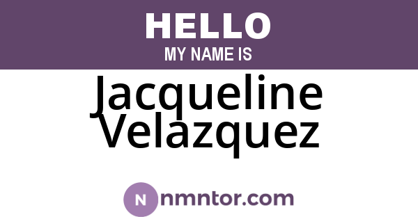 Jacqueline Velazquez