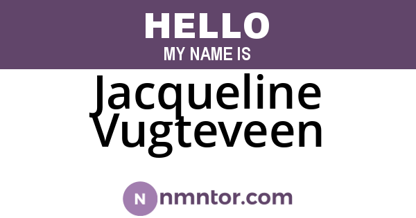 Jacqueline Vugteveen