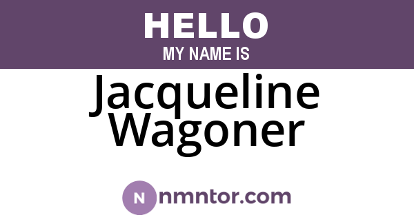 Jacqueline Wagoner