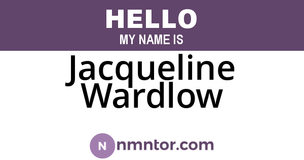 Jacqueline Wardlow