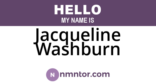 Jacqueline Washburn