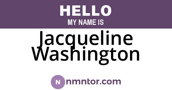 Jacqueline Washington