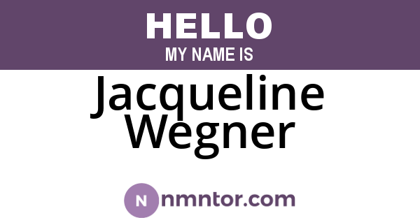 Jacqueline Wegner