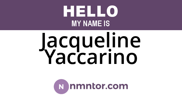 Jacqueline Yaccarino