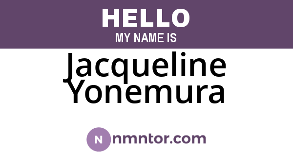 Jacqueline Yonemura