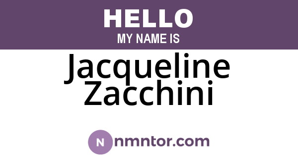 Jacqueline Zacchini