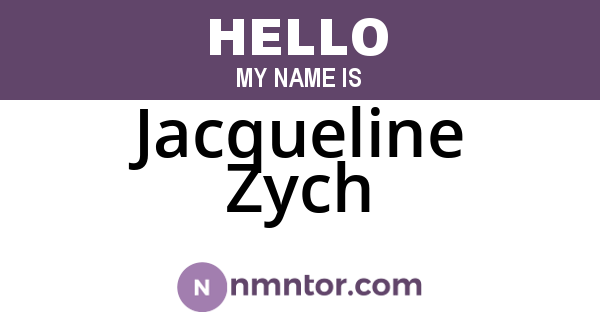 Jacqueline Zych