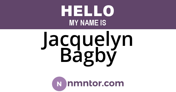 Jacquelyn Bagby