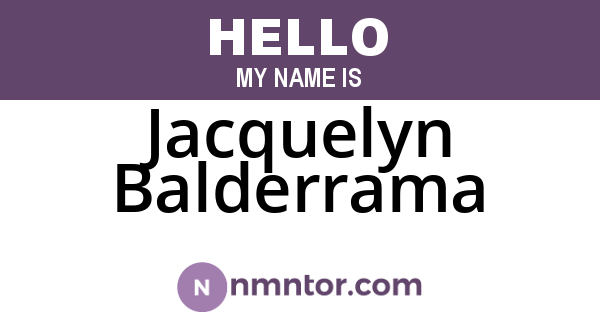 Jacquelyn Balderrama