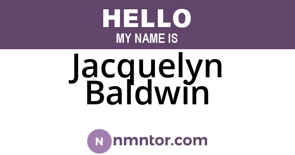 Jacquelyn Baldwin