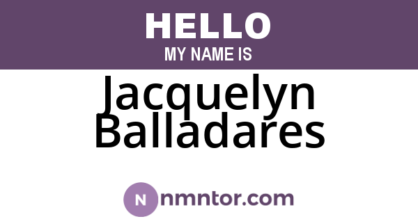 Jacquelyn Balladares