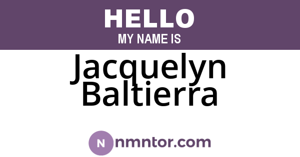 Jacquelyn Baltierra