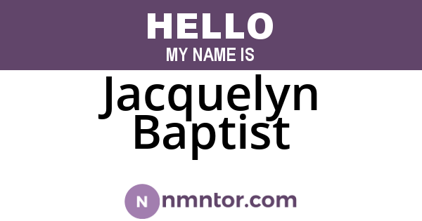 Jacquelyn Baptist