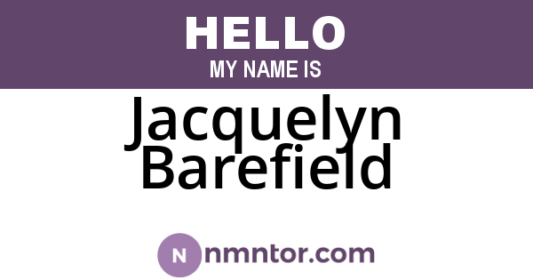 Jacquelyn Barefield