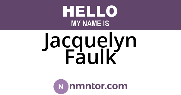 Jacquelyn Faulk