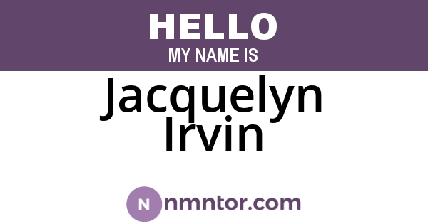 Jacquelyn Irvin