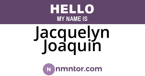 Jacquelyn Joaquin