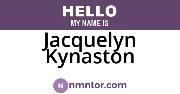 Jacquelyn Kynaston