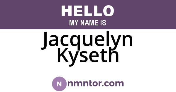 Jacquelyn Kyseth
