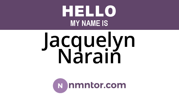 Jacquelyn Narain