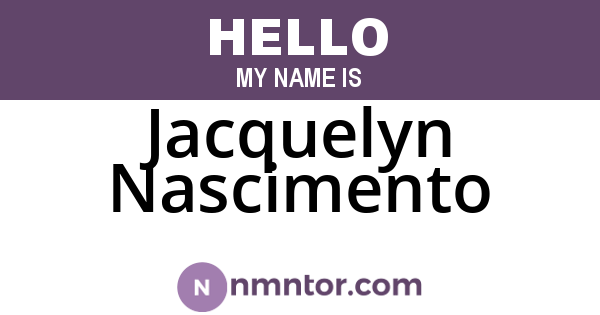 Jacquelyn Nascimento