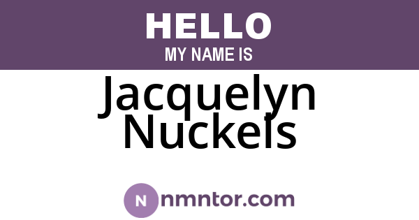 Jacquelyn Nuckels