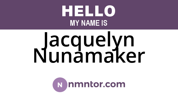 Jacquelyn Nunamaker