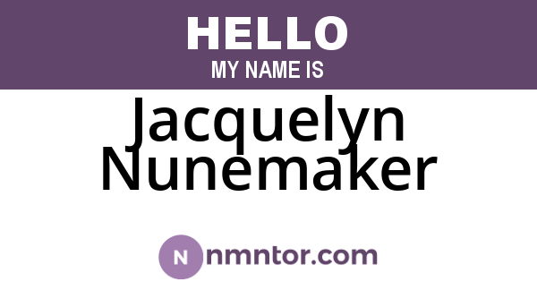 Jacquelyn Nunemaker