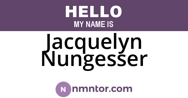 Jacquelyn Nungesser