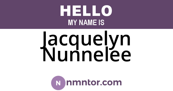 Jacquelyn Nunnelee
