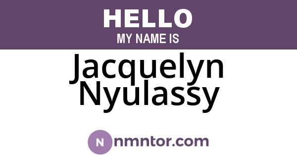 Jacquelyn Nyulassy