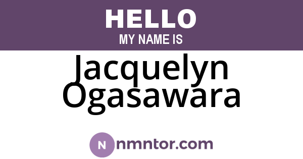 Jacquelyn Ogasawara