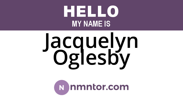 Jacquelyn Oglesby