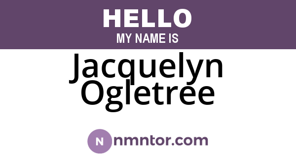 Jacquelyn Ogletree