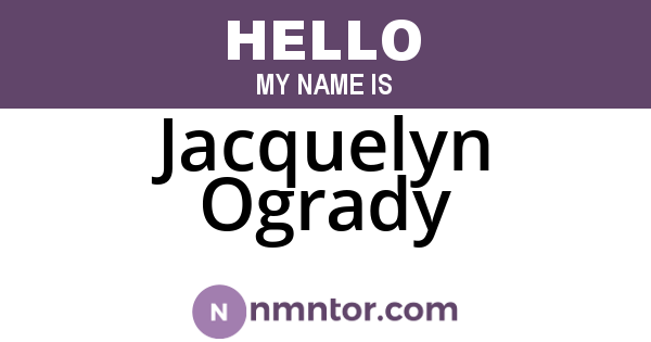 Jacquelyn Ogrady