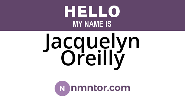 Jacquelyn Oreilly