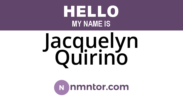 Jacquelyn Quirino