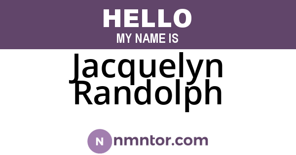 Jacquelyn Randolph
