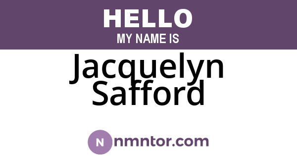 Jacquelyn Safford